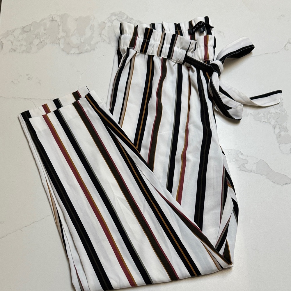 Dynamite Striped Women's Trousers - Black, White, Brown